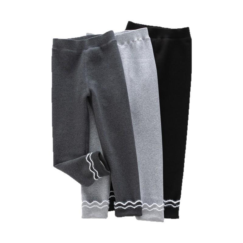 2025 Autumn/Winter Seamless Fleece-Lined Children's Leggings - Fashionable and Thickened for Girls