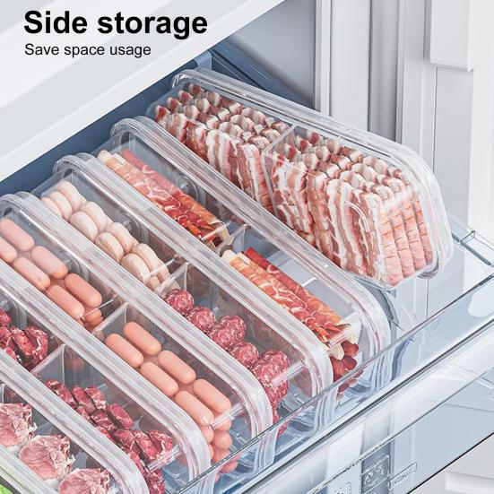 1/3/6Pcs Food Fruit Storage Box Multiple Compartments BPA Free Transparent Design Portable Refrigerator Freezer Organizer