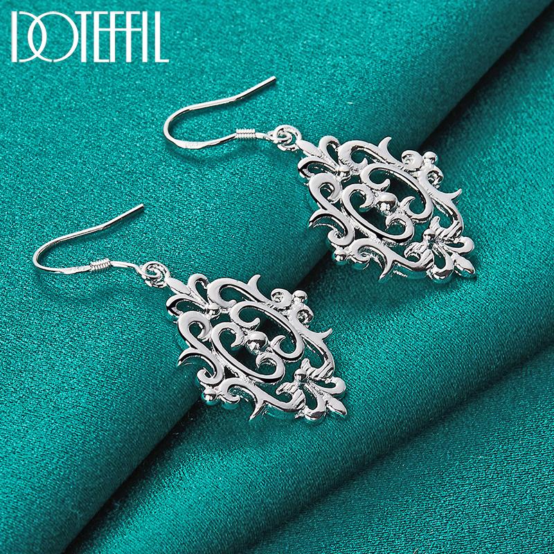 Geometric Earrings Silver Fashion Jewelry