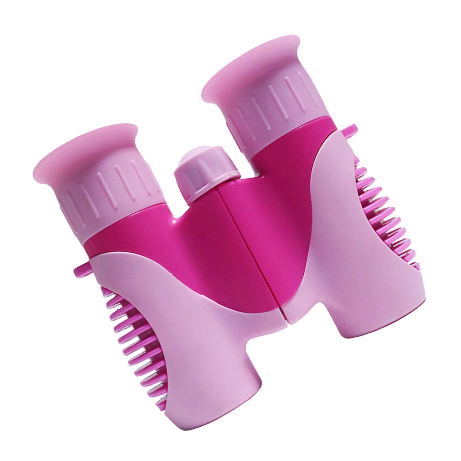 

Дитячий бінокль 8-кратного збільшення, складаний дизайн, регульоване фокусування, іграшка для вулиці, пластикова текстура для спостереження за птахами, піших прогулянок рожевий