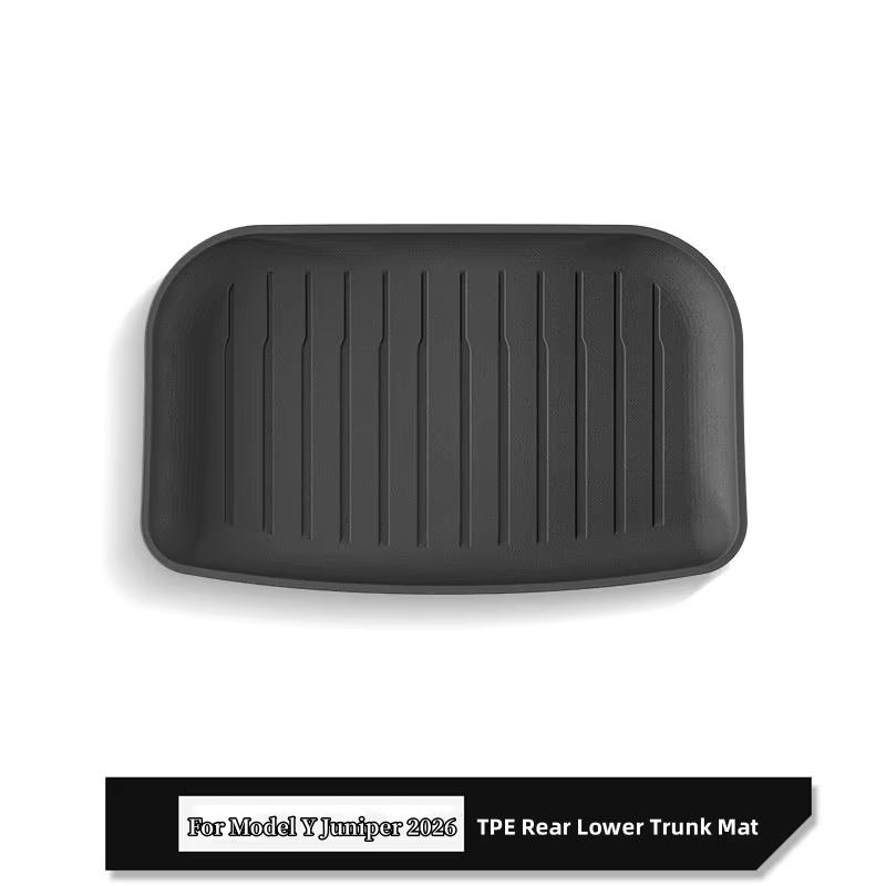 3Pcs Rear Cargo Mat Compatible with 2026 Tesla Model Y Juniper 5 Seater Trunk Cargo Liner Front and Rear Trunk Mat Cargo Liner