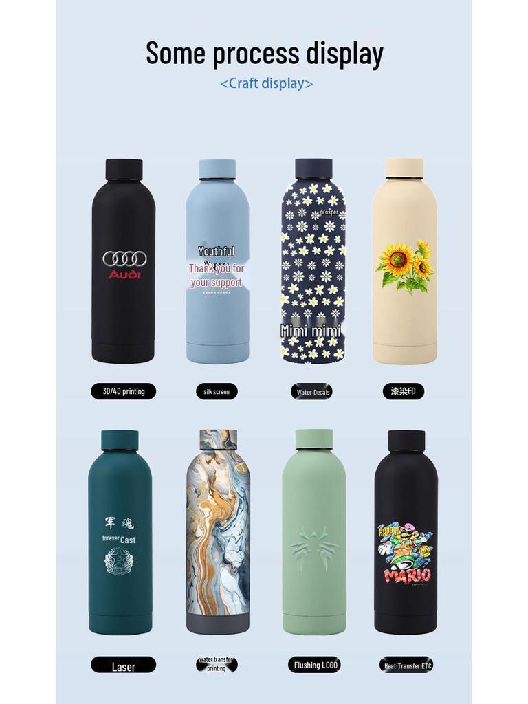 304 Stainless Steel Insulated Water Bottle - Sleek Small Mouth Design for Women, Ideal for Outdoor Sports