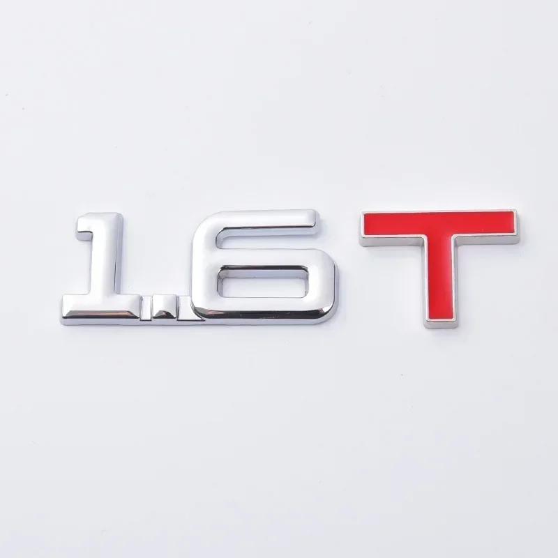 3D Metal 1.5T 1.6T 1.8T 2.0T 2.2T 2.4T 2.5T 2.8T 3.0T Car Sticker Emblem Badge Decal For Mazda KIA Renault TOYOTA BMW Ford Focus