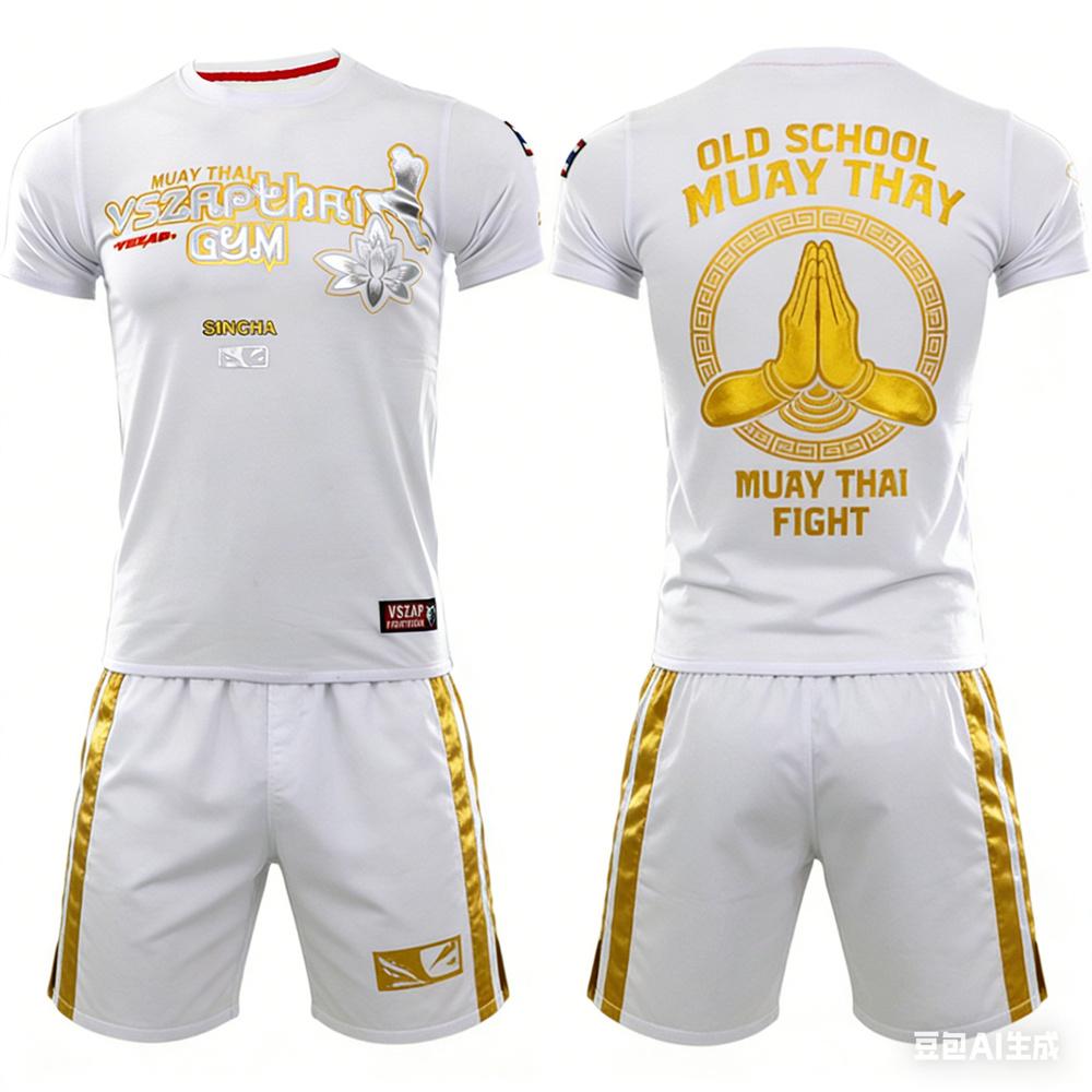 Set due pezzi T-shirt e pantaloni da Boxe Estiva Set T-shirt Muay Thai Set Allenamento T-shirt Muay Thai Tuta Sportiva y2k Nuovo Set Muay Thai
