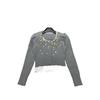2025 Autumn/Winter Cable Knit Lace Patchwork Cardi - Slimming & Versatile Short Top