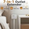 3 Style Retractable Sockets in Various Shapes US Plug Power Strip with AC Outlets USB Port(USB-A/C),Adjustable Electrical Outlet Extender Stick,Multi