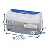 Iris Ohyama Handshredder, für den Heimgebrauch, Schreibtisch, schreddert CDs/DVDs/Karten, Kreuzschnitt, 3,2L Auffangbehälter, Kompakt, H1ME Blau/Weiß