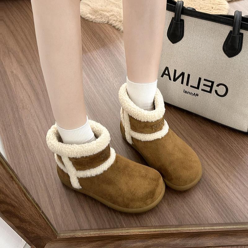 Retro Thick-soled Women's Snow Boots Women's Autumn and Winter Fashion Velvet Thickened Short Boots Non-slip and Warm Casual Cotton Shoes