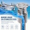 Stainless Steel Keyless Cap 38mm Boat Fuel Cap Solid Gas Filler Neck  Yacht Fuel System Refit