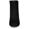 Allegra K Women's Side Zip Round Toe Chunky Heel Ankle Boots, Black, Size 23.5cm