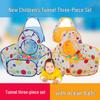 Extra-Large 3-in-1 Kids' Play Tent with Tunnel, Hoops & Ball Pit