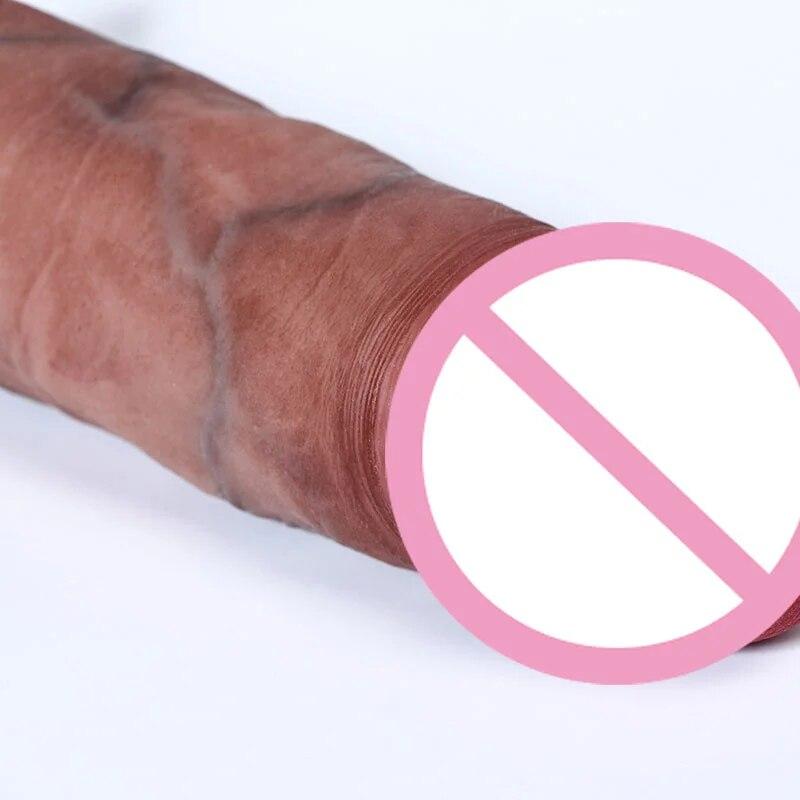 Realistiškas varpos slankiojančios apyvarpės modeliavimas Minkšti dildo sekso žaislai Didžiulis Dick Clitoris Stimuliuojantis sekso įrankiai Moterų masturbatorė