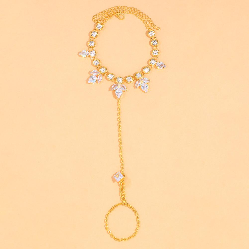 

Crystal Anklet: Bohemian Bridal Beach Jewelry золотий