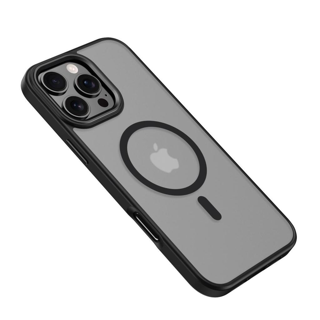 Compatible iPhone 15 Pro/16 Pro Max Magnetic Transparent Matte Protective Case