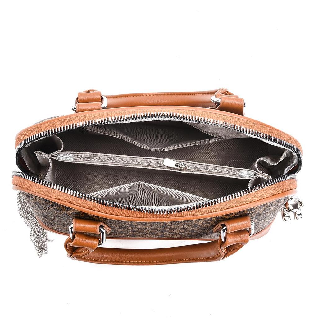 Women's Retro Print Crossbody Tote - European & American Fashion Versatile Shoulder Bag