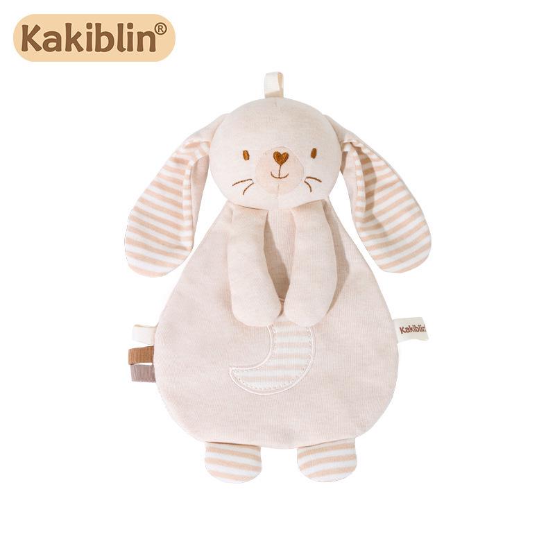 Organic Cotton Baby Comfort Blanket with Crinkle Toy