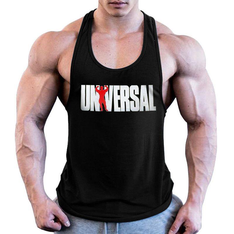 

Men Sleeveless Gym Shirt Bodybuilding Sport Fitness Vest Muscle Tank Clothes Top Black,L