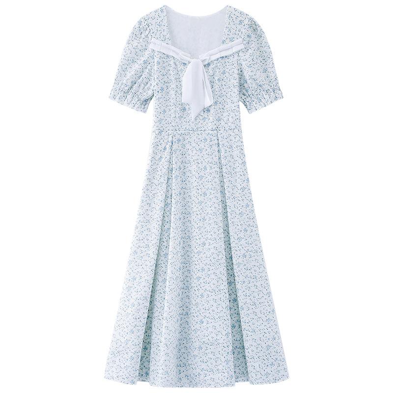 French Floral Tea Break Dress Women's Summer New Skirt Small Fresh Sweet First Love Skirt Retro Gentle