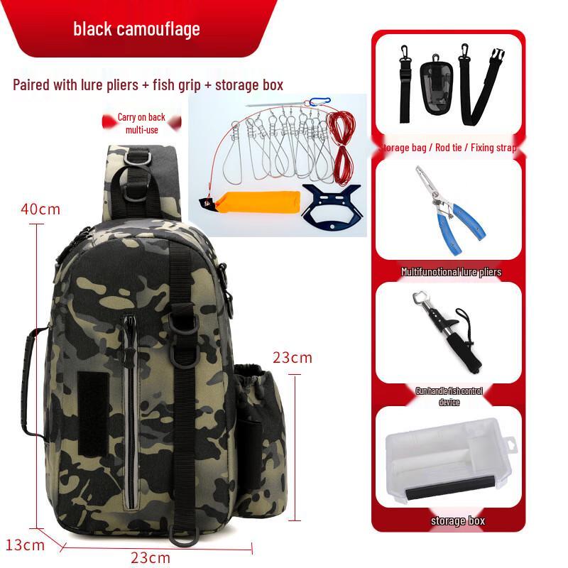 Brangdy Fishing Tackle Crossbody Chest Bag Set One Size