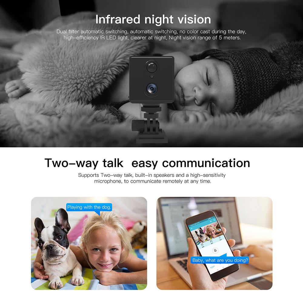Mini 4G Security Camera SIM Card WiFi Ultra HD Surveillance Camera 3000 mAh Battery Low Power Voice Intercom CCTV Camcorder