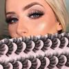 Hot Selling One Piece 7D Curly Natural Simulation Eyelashes Messy Dense and Large Curvature Eyelashes 10 Pairs Can Be Reused