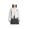 New MLB Varsity New York Yankees Jacket Women's Dark Cream 3FPDV0146-50CRD