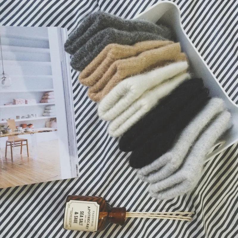 Women's Winter Warm Plus Fleece Lined Elastic Soft Full-Finger Gloves CuteStyle