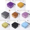 Zipper Jewelry Box Velvet- Jewelry Rings Earrings Organizer Square Storage Cases