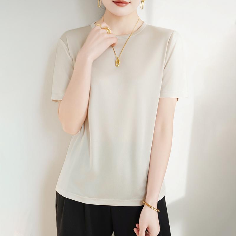 Summer Shirt for Women - 50% Mulberry Silk Blend | Wrinkle-Free & UV Protection | Luxe Lightweight Top