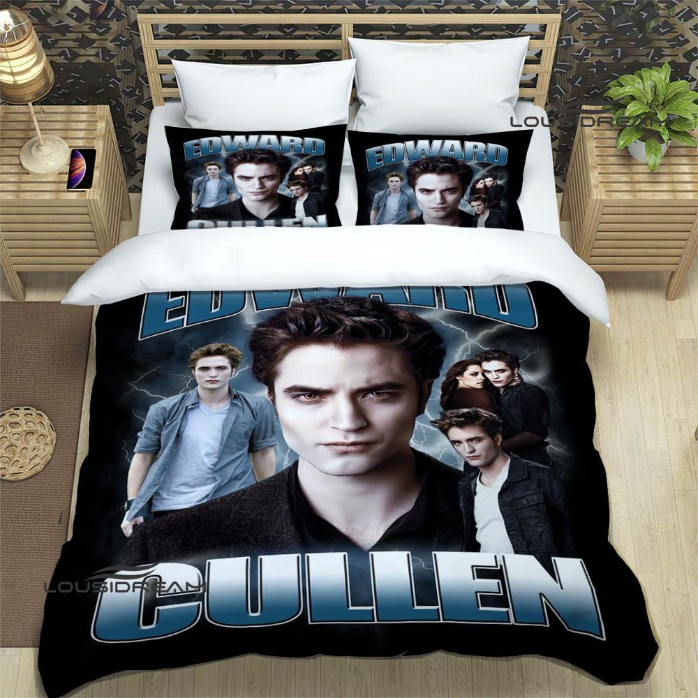 Die Twilight Saga bedruckte Bettwäsche-Sets exquisites Bettwaren-Set Bettbezug Steppbett-Set Bettwäsche-Set Luxuriöses Geburtstagsgeschenk