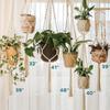 Handmade Flower Pot Net Pocket Garden Hanging Plant Cotton Linen Basket Sustainable Netting For Indoor Outdoor Decor
