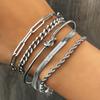 Stainless Steel Bracelet Set Classic Fashion Five Bracelet Set Exquisite Bracelet For Women Zircon Banquet Gift Recommendation