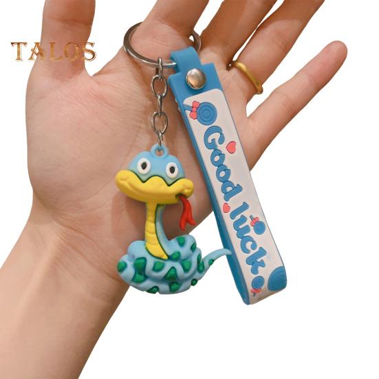 

Брелок в виде змеи, подвеска «Год змеи», милый мультяшный зодиакальный талисман в виде змеи, подвесное украшение для рюкзака, подарок для всех возрастов синий