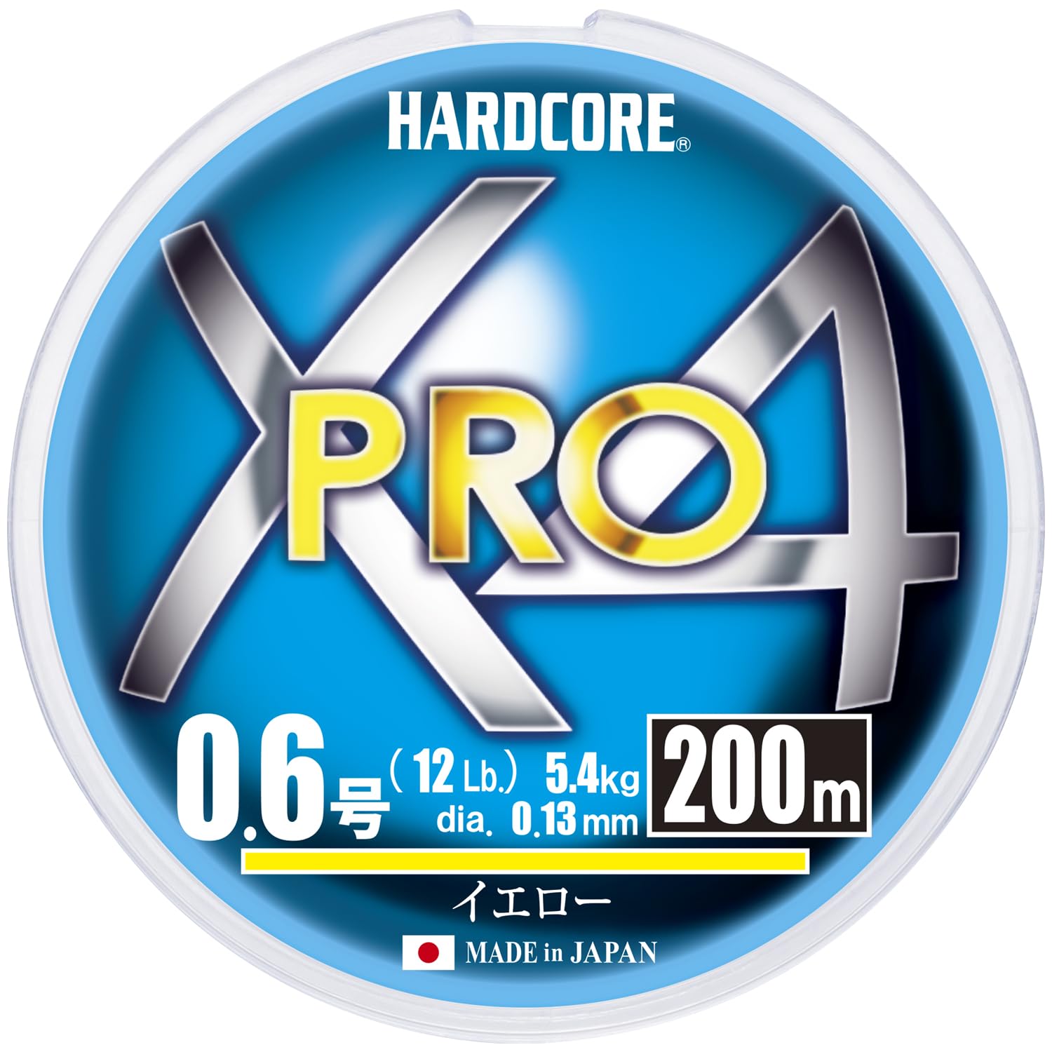 

DUEL HARDCORE PE Line HARDCORE X4 PRO 200m Yellow No. 0.6 No. 0.6 H3865-Y