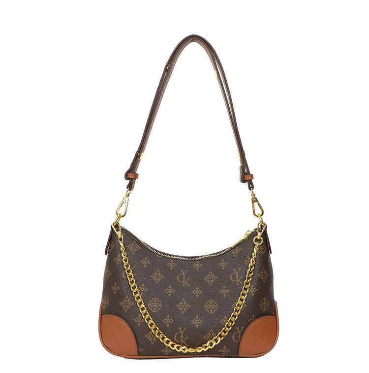 

Bag women s new printed armpit bag fashionable versatile contrasting color messenger bag daily commuting women s shoulder bag wholesale коричневый