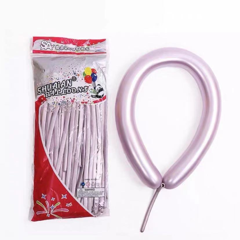 

1.8G Metal Strip Magic Balloon, Thickened 1260 Creative Weaving Modeling Variable Decorative Balloon metal powder