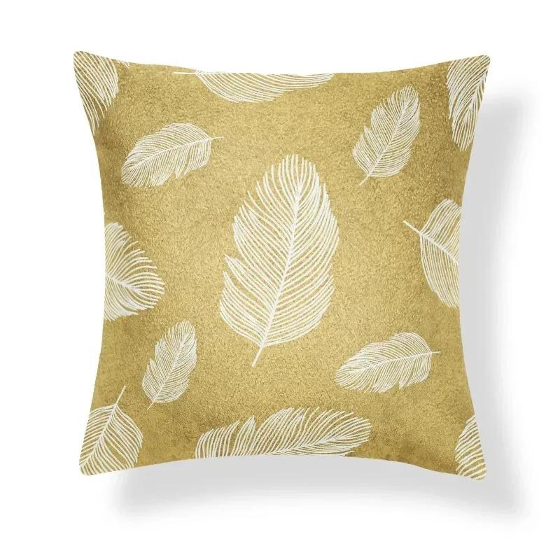 Retro Ethnic Style Art Pattern Light Luxury Gold Bedroom Living Room Sofa Seat Decorative Cushion Cover Geometric Pillowcase