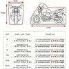 210D Fabric Motorcycle Cover Waterproof Scooter Cover Durable UV Protective Cover  Outdoor