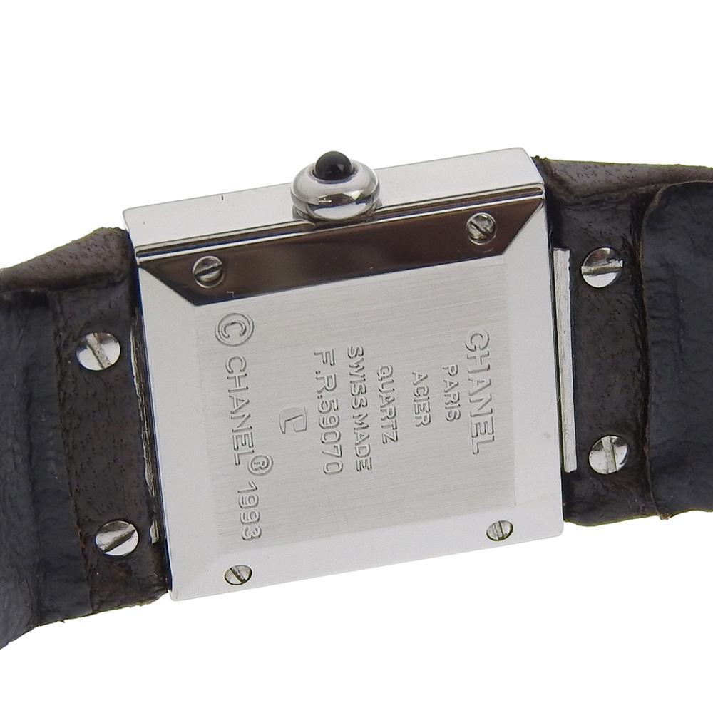 CHANEL Matelasse Watches H0116 blackDial Stainless Steel Quartz Analog display Women Used