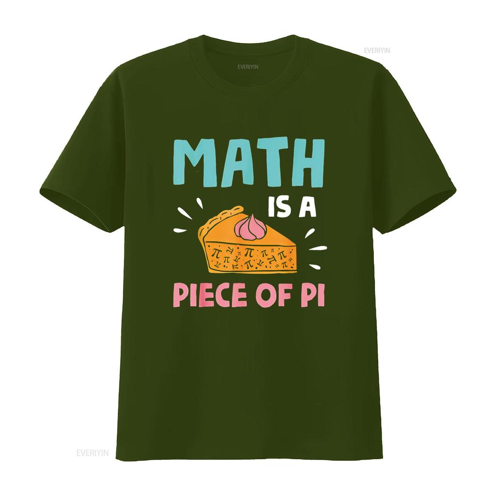 Math is a Piece of Pie Pi Day Lover T Shirt vintage Washed Soft homme designer clothes fashion Breathable Stretched Casual