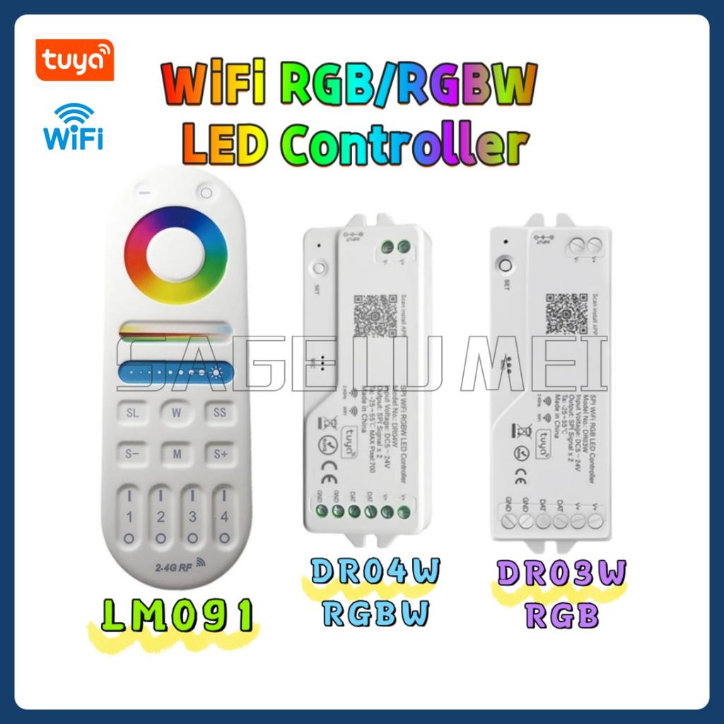 LED-Controller LM091/DR03W/DR04W Lichtmodulator Funktioniert mit Alexa Steuerung WS2811 WS2812B WS2813 WS2815 RGB LED-Streifen Tuya 2.4G
