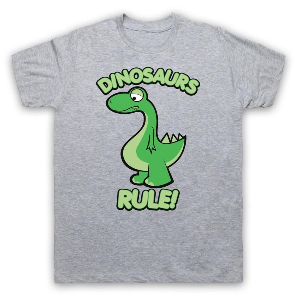 Dinosaurs Rule Slogan Style Funny Cute Cool T-Rex Mens And Womens T-Shirt