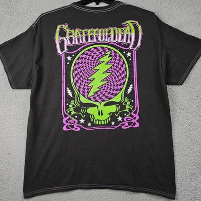 GRATEFUL DEAD SHIRT Mens EXTRA LARGE XL Black Skull Neon Rock Music CONCERT NWT