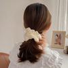 Jednobarevné vlasové kravaty Simulace hedvábné elastické gumičky do vlasů Dívčí prsten do vlasů