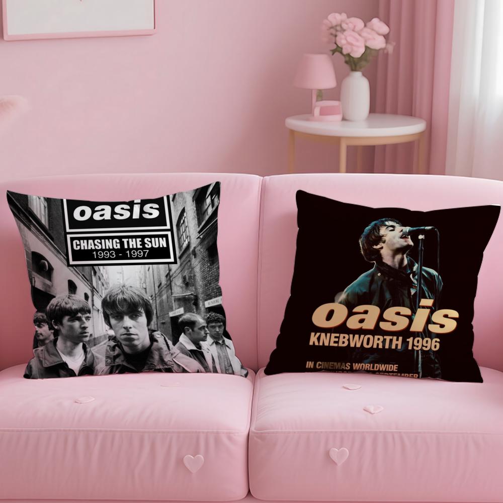classic band Oasis Cushion Cover Soft  EasyWash Pillow Case  Versatile for Couch Bed Travel and Office