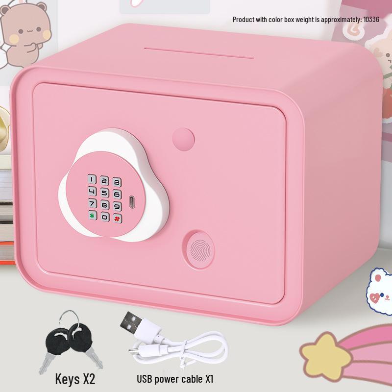 Large Multifunctional Children's Piggy Bank: Rechargeable Password Safe and Mini Savings Box Toy
