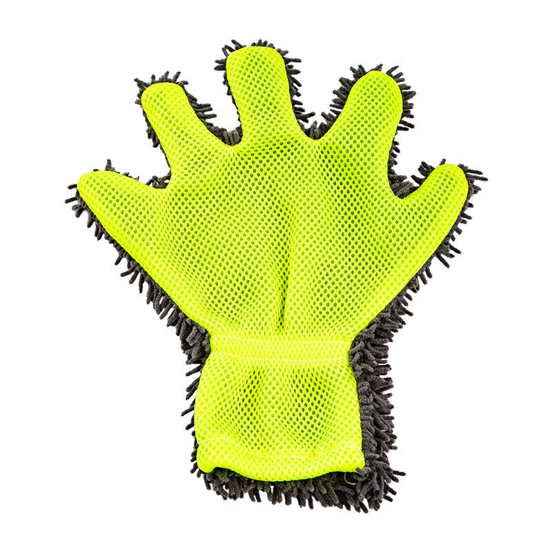 

Rich Velvet Five Finger Car Wash Gloves Coral Insect Chenille Double-sided Car Cleaning Gloves Car Wash Accessories
