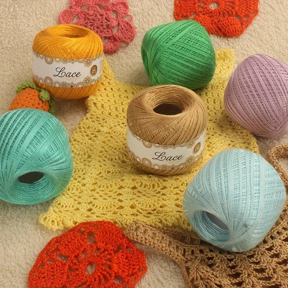 3pcs Thread No. 8 Pearl Lace Thread Handmade Diy Braided Pure Crochet Silky Cotton Linen Bright Silk Thread Shawl Summer Baby Wool Thread