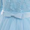 Langärmeliges Blumenmädchen Prinzessin Partykleid