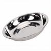 Stainless Steel Round Plate Unbreakable Dinner Dish Thickened Food Grade Serving Plate for Home Camping Use
